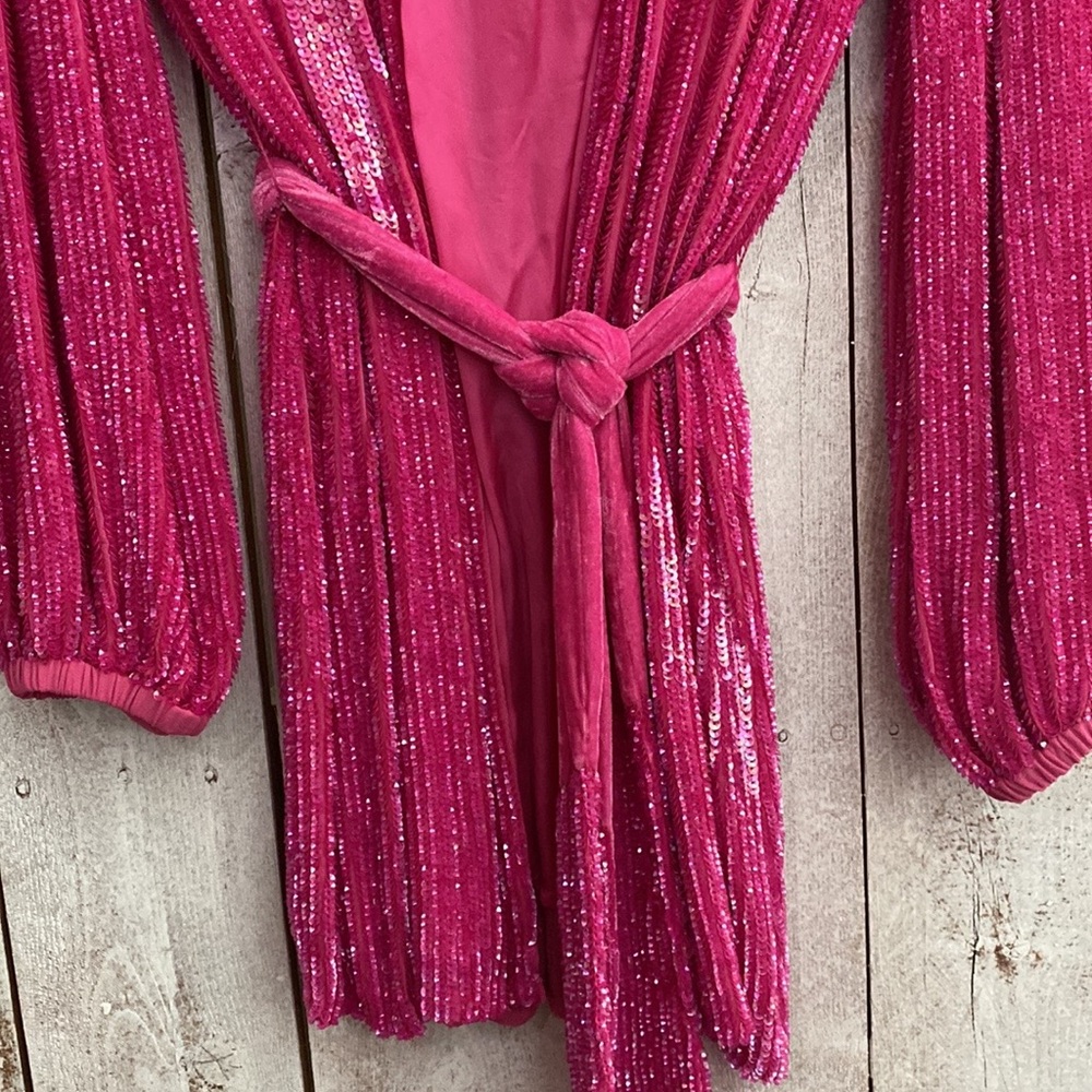 Retrofete Gabrielle Sequin hot pink dress . - Picture 8 of 10